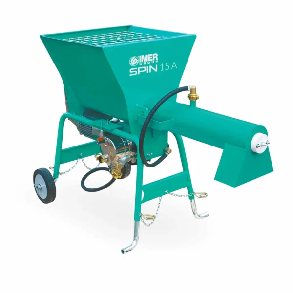 Mescolatore Imer SPIN15A con motore monofase 230V, ideale per impastare intonaci, malte e materiali autolivellanti.